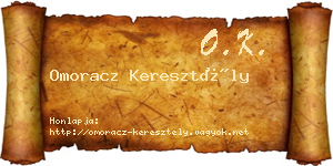 Omoracz Keresztély névjegykártya